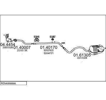 Výfukový systém MTS RENA96888A000371