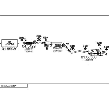 Výfukový systém MTS RENA97670A005349