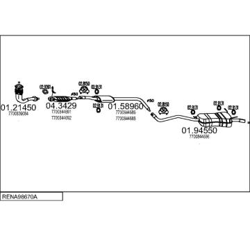 Výfukový systém MTS RENA98670A005349