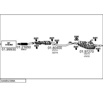 Výfukový systém MTS SAAB52399A008776