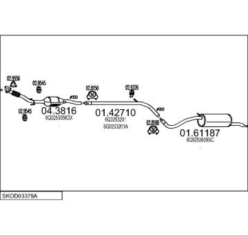 Výfukový systém MTS SKOD03379A023170