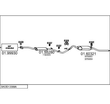 Výfukový systém MTS SKOD13308A134459