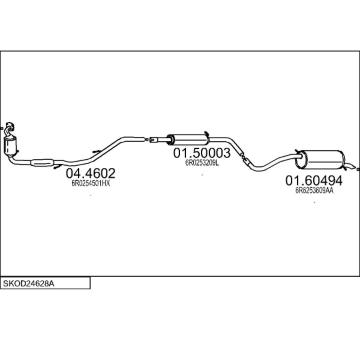 Výfukový systém MTS SKOD24628A033243