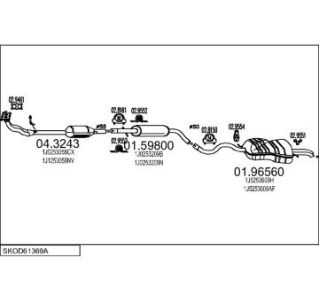 Výfukový systém MTS SKOD61369A009516