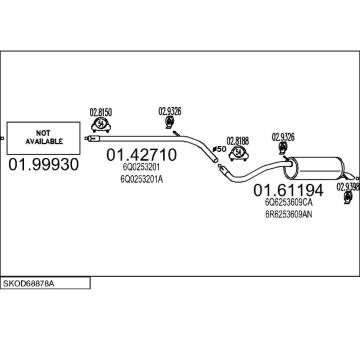 Výfukový systém MTS SKOD68878A033679
