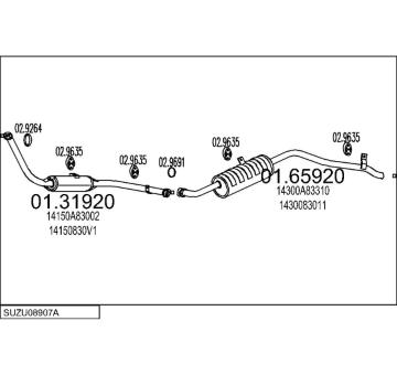 Výfukový systém MTS SUZU08907A004485