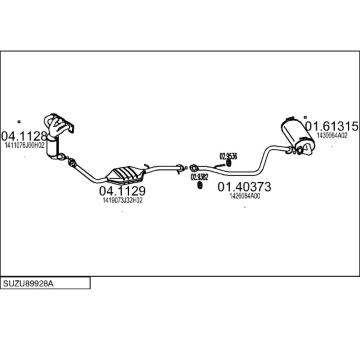Výfukový systém MTS SUZU89928A129107