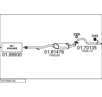 Výfukový systém MTS TOYO00277A034943