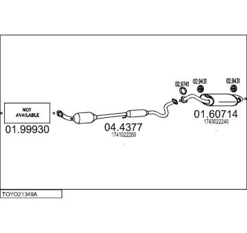 Výfukový systém MTS TOYO21349A016373