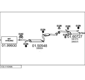 Výfukový systém MTS VOLV14348A014962