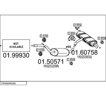 Výfukový systém MTS VW0004650A018922