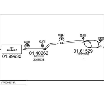 Výfukový systém MTS VW0008578A114339