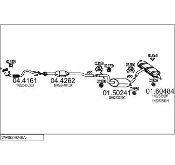 Výfukový systém MTS VW0009249A018391