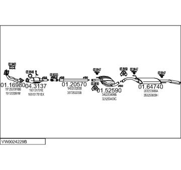 Výfukový systém MTS VW0024229B025056