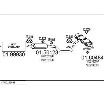 Výfukový systém MTS VW0026308B033047