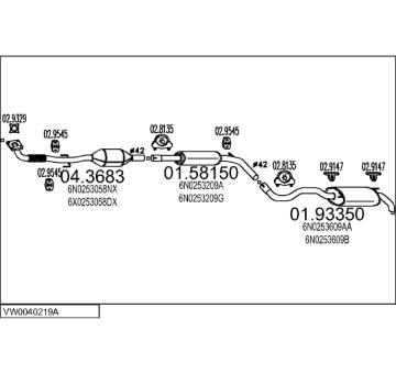 Výfukový systém MTS VW0040219A014172