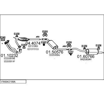 Výfukový systém MTS VW0042199A008768