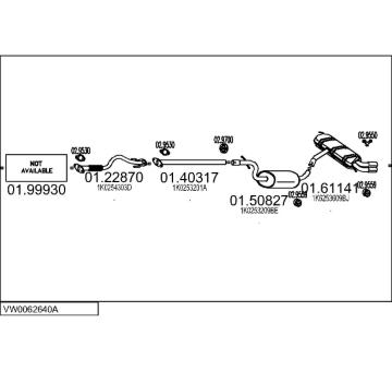 Výfukový systém MTS VW0062640A019467