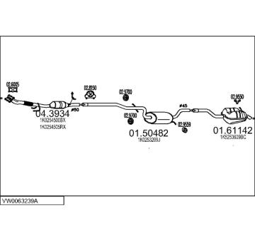 Výfukový systém MTS VW0063239A018665