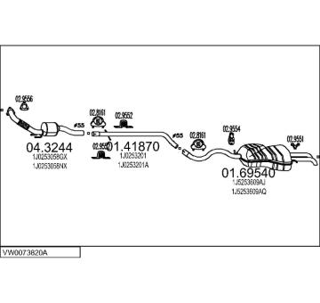 Výfukový systém MTS VW0073820A016350