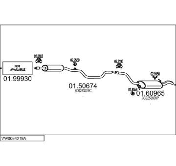 Výfukový systém MTS VW0084219A031107