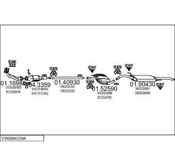 Výfukový systém MTS VW0084229A003934