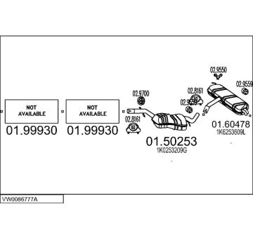 Výfukový systém MTS VW0086777A018922