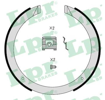 Sada brzdových čelistí, parkovací brzda LPR 01098