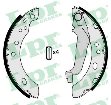 Sada brzdových čelistí LPR 07090