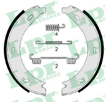 Sada brzd. čeľustí parkov. brzdy LPR 08740