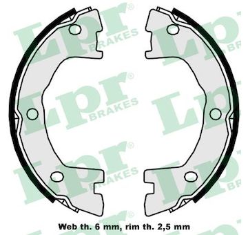 Sada brzdových čelistí, parkovací brzda LPR 09250