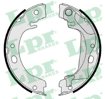 Sada brzdových čelistí, parkovací brzda LPR 09760