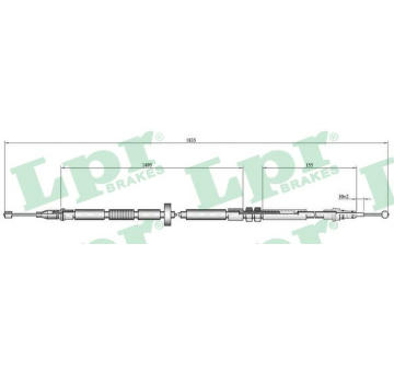 Tažné lanko, parkovací brzda LPR C0052B