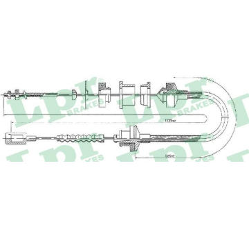 Tažné lanko, ovládání spojky LPR C0057C