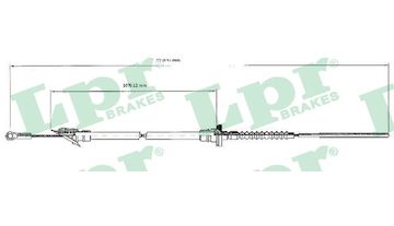 Tažné lanko, ovládání spojky LPR C0062C