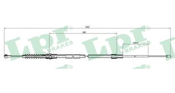 Tažné lanko, parkovací brzda LPR C0064B