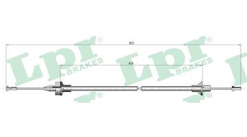 Tažné lanko, ovládání spojky LPR C0078C