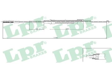 Tažné lanko, parkovací brzda LPR C0079B