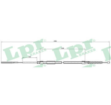 Tažné lanko, parkovací brzda LPR C0083B