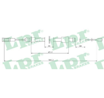 Tažné lanko, parkovací brzda LPR C0101B