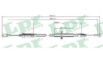 Tažné lanko, parkovací brzda LPR C0173B