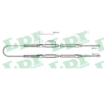 Tažné lanko, parkovací brzda LPR C0176B