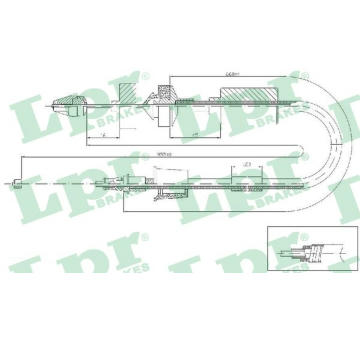 Tažné lanko, ovládání spojky LPR C0199C