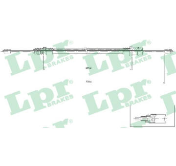 Tažné lanko, parkovací brzda LPR C0212B