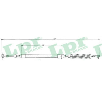 Tažné lanko, parkovací brzda LPR C0215B