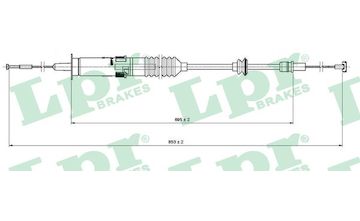 Tažné lanko, ovládání spojky LPR C0222C