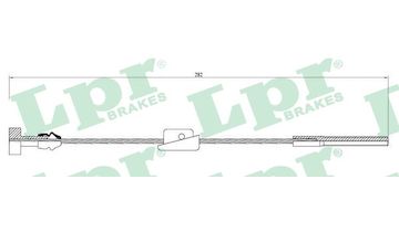 Tažné lanko, parkovací brzda LPR C0231B