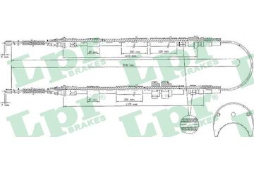 Tažné lanko, parkovací brzda LPR C0234B