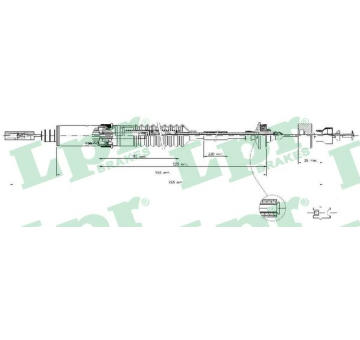 Tažné lanko, ovládání spojky LPR C0242C