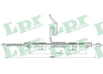 Tažné lanko, parkovací brzda LPR C0288B